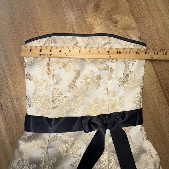 Gunne Sax Jessica McClintock Party Dress Strapless Bow Size 1/2 90s Y2K - Picture 7 of 12